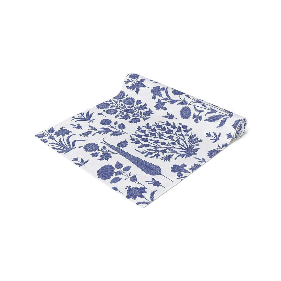 Thumbnail: Malabar Botanical Floral Table Runner - Elegant Cotton/Poly Home Decor