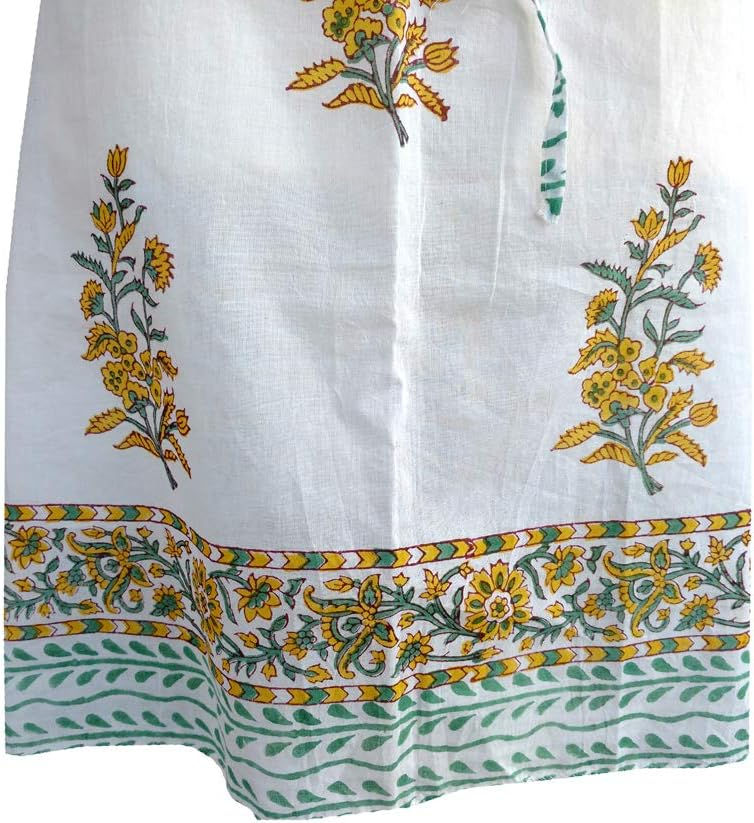 Thumbnail: Rastogi Handicrafts 100% Cotton Hand Block Print Kaftan Women’s Apparel Fabric 