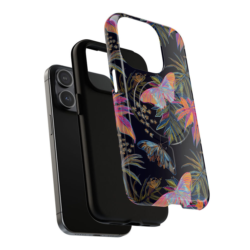 Thumbnail: Phone Case — Iridescent Butterfly Floral Tough Magnetic Case