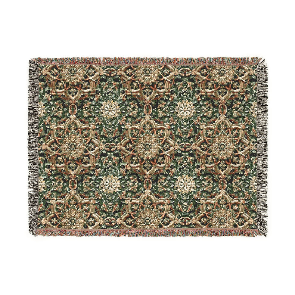Thumbnail: Mandala Gold Woven Blanket