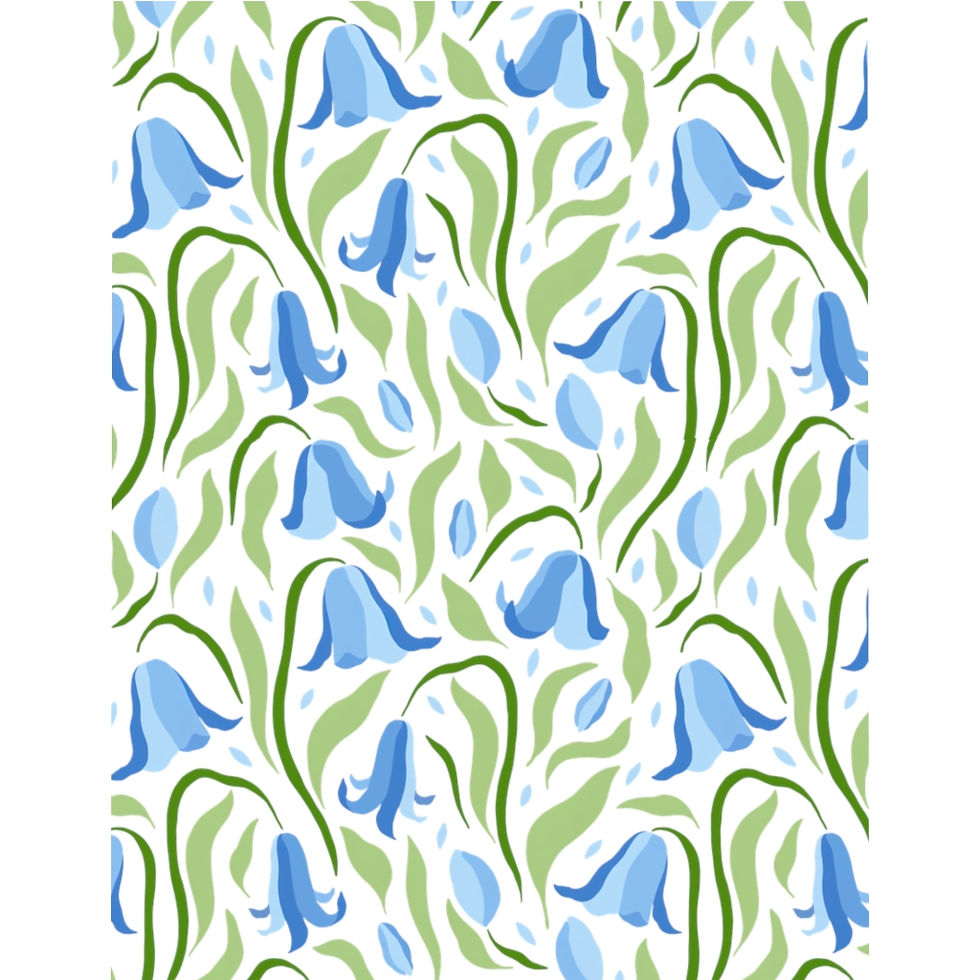 Thumbnail: Blue Tulips Microfiber Duvet Cover