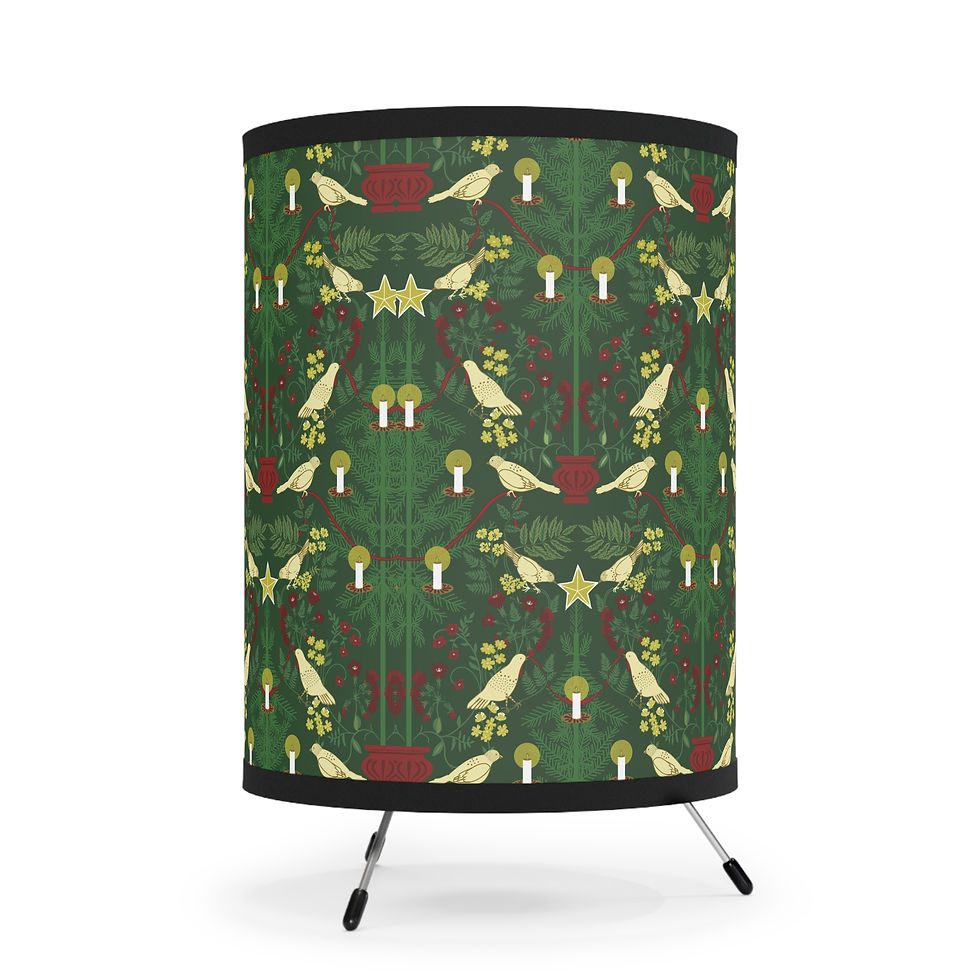 Thumbnail: Wm Morris Christmas Tripod Lamp 
