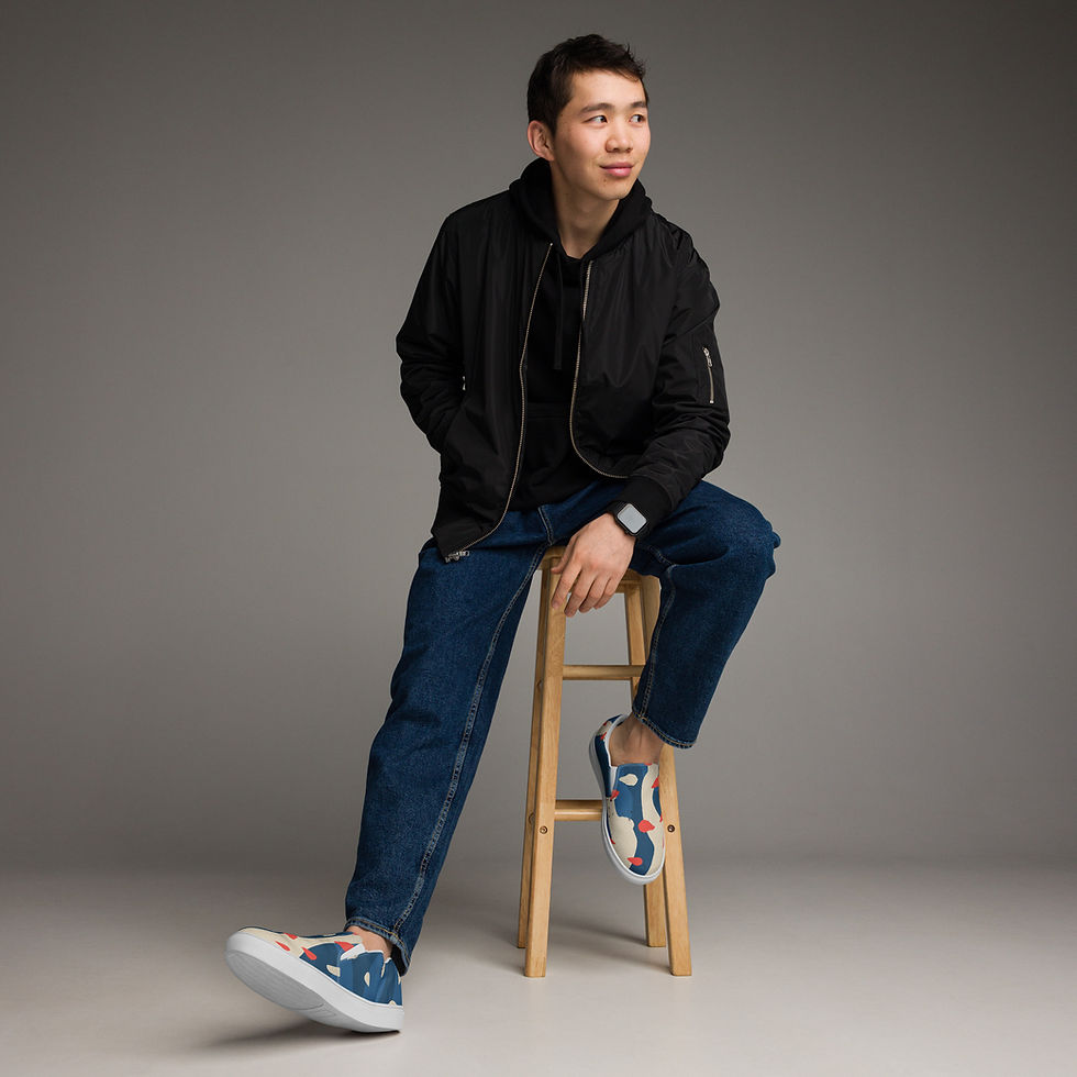 Thumbnail: Color Men's Slip on Canvas Shoes