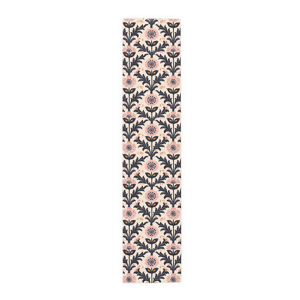 Thumbnail: Pastel Design Table Runner - Elegant Cotton and Poly Home Decor