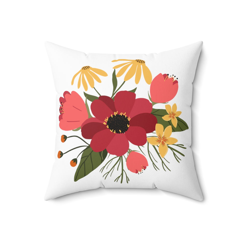 Thumbnail: Ready for Spring Bouquet Spun Polyester Square Pillow