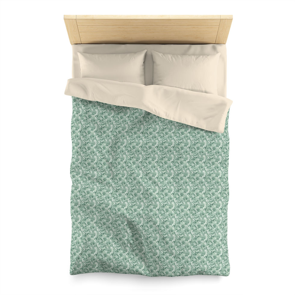 Thumbnail: Mint Green Microfiber Duvet Cover 