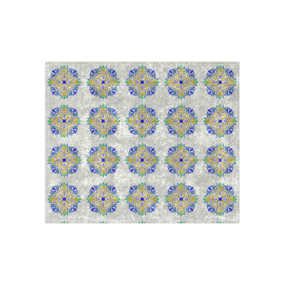 Thumbnail: Islamic Lines 4 Crushed Velvet Blanket