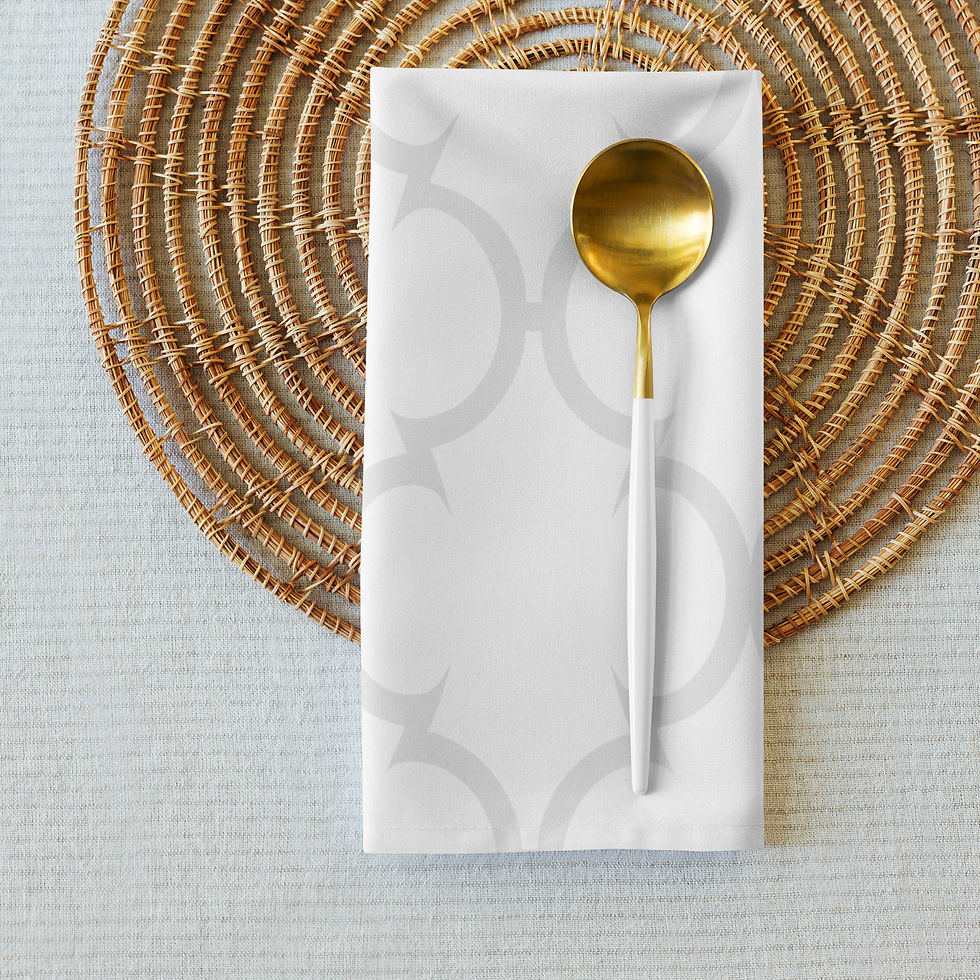 Thumbnail: Bloomsbury (White) Cloth napkin set