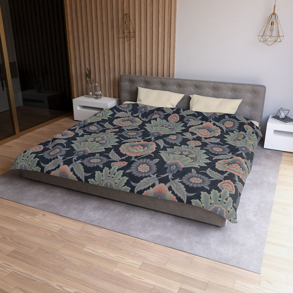 Thumbnail: Mughas (Midnight)l Duvet Cover