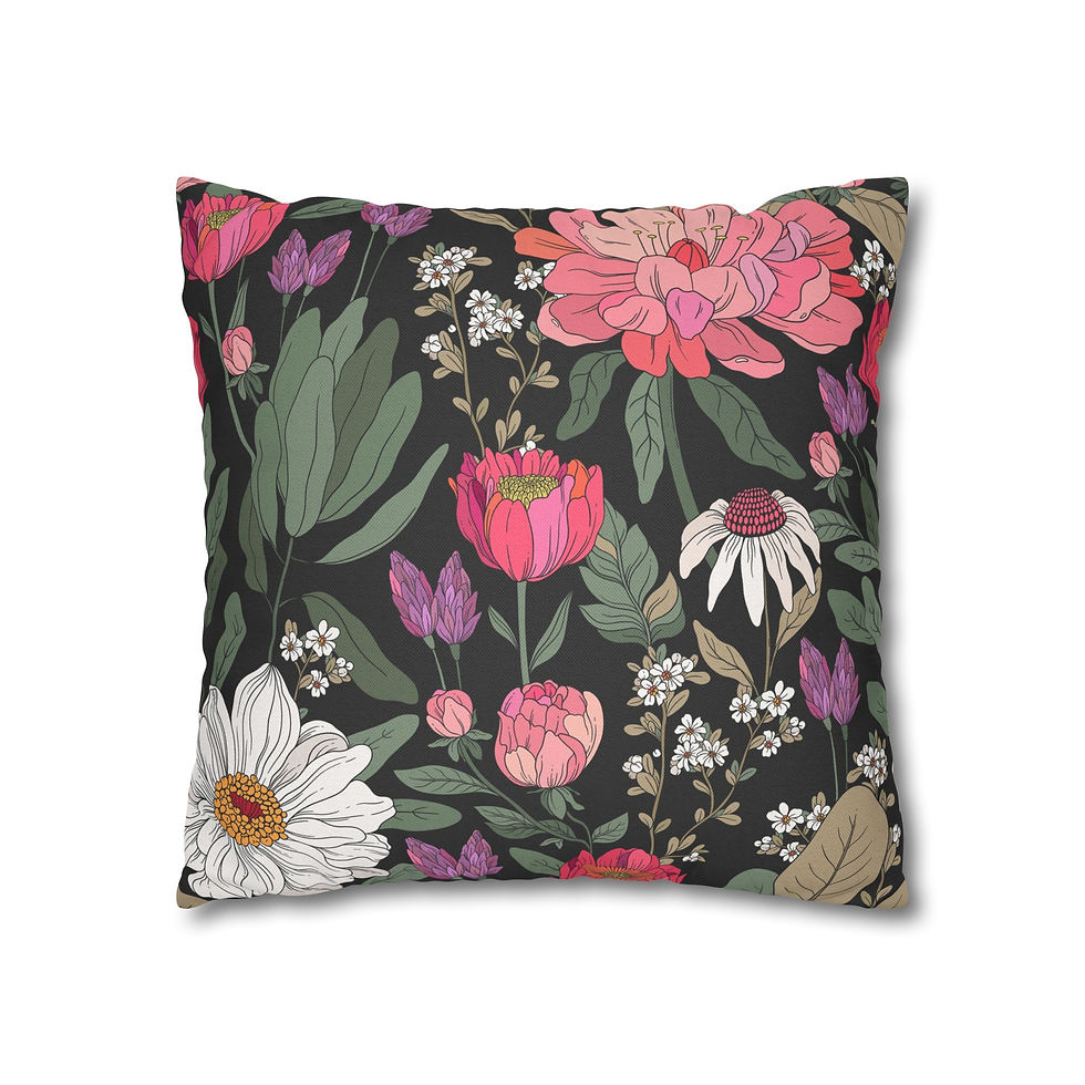 Thumbnail: Lush Floral Garden Decorative Pillowcase 
