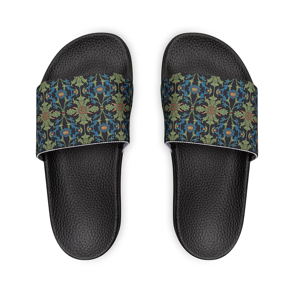 Thumbnail: Floral Camouflage Slide Sandals — Women's Removable-Strap Pool Slides