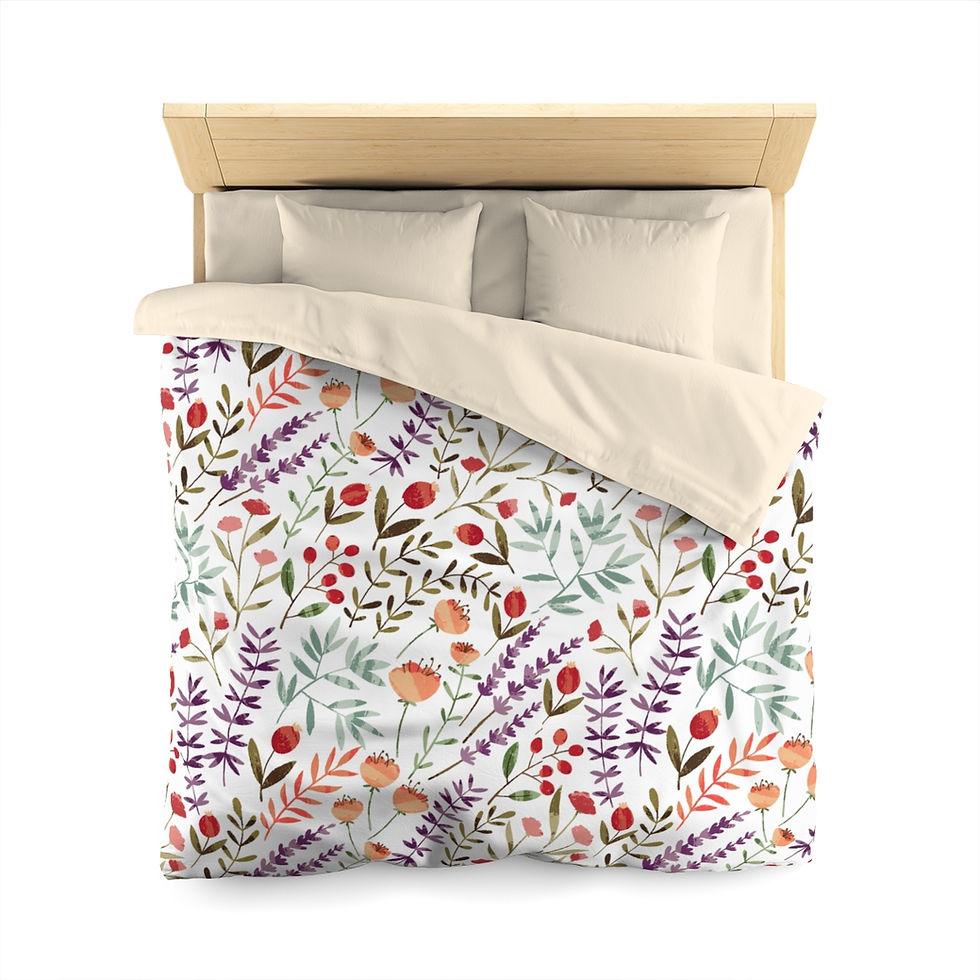 Thumbnail: Playful Garden Microfiber Duvet Cover
