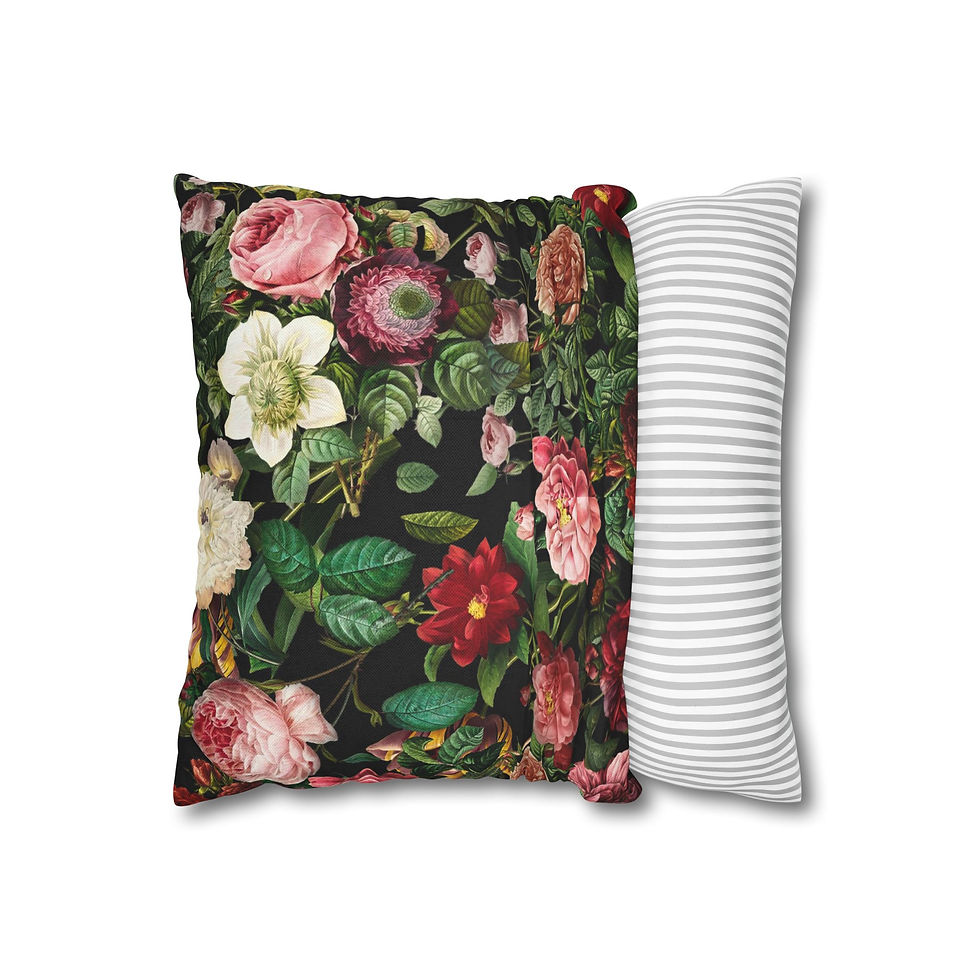 Thumbnail: English Garden  Pillowcase - Dark Garden Throw Pillow Cover