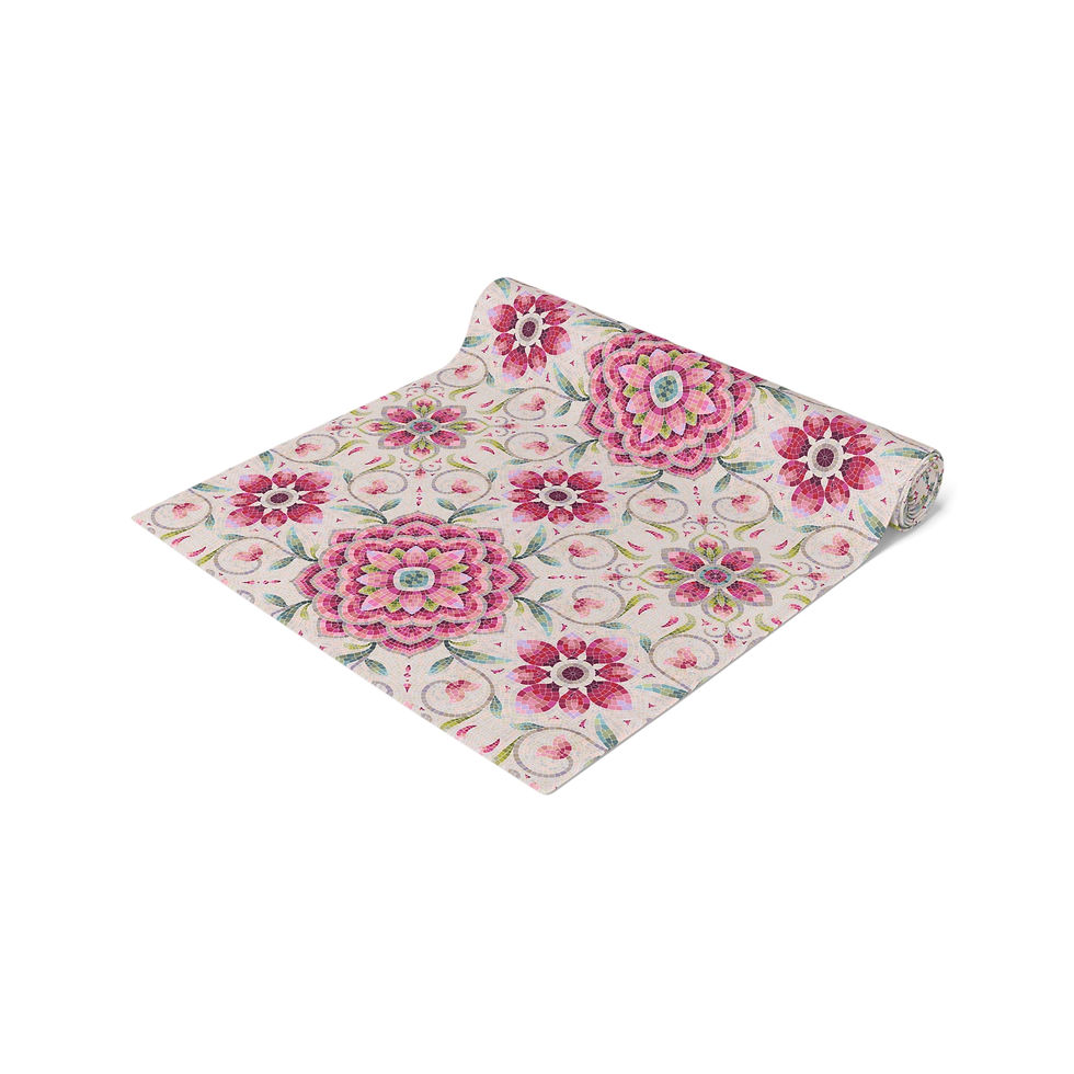 Thumbnail:  Pink Mosaic Tiled Decorative Table Runner
