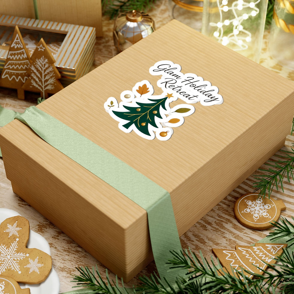 Thumbnail: Glam Holiday Retreat Christmas Tree Kiss-Cut Sticker Pack