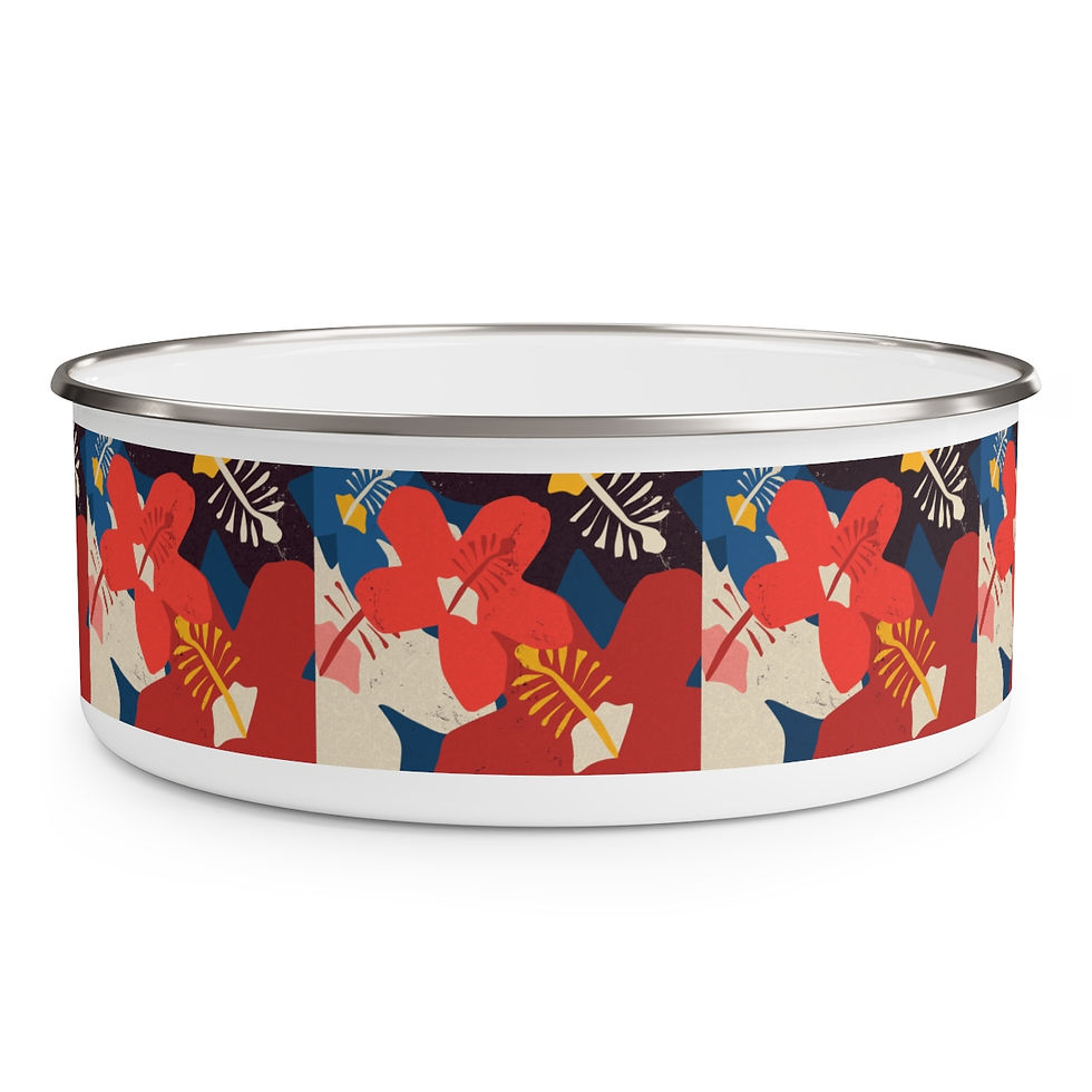 Thumbnail: Retro Tropical  Enamel Bowl