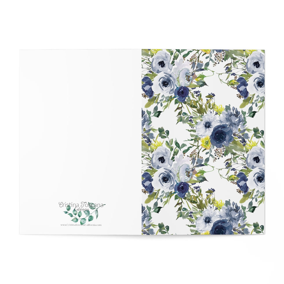 Thumbnail: Blue Garden Greeting Cards (7 pcs)