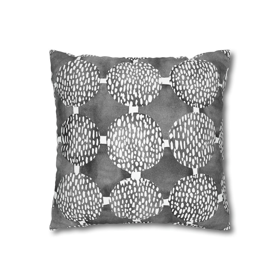 Thumbnail: Circles and Shapes  #30  Spun Polyester Square Pillow Case