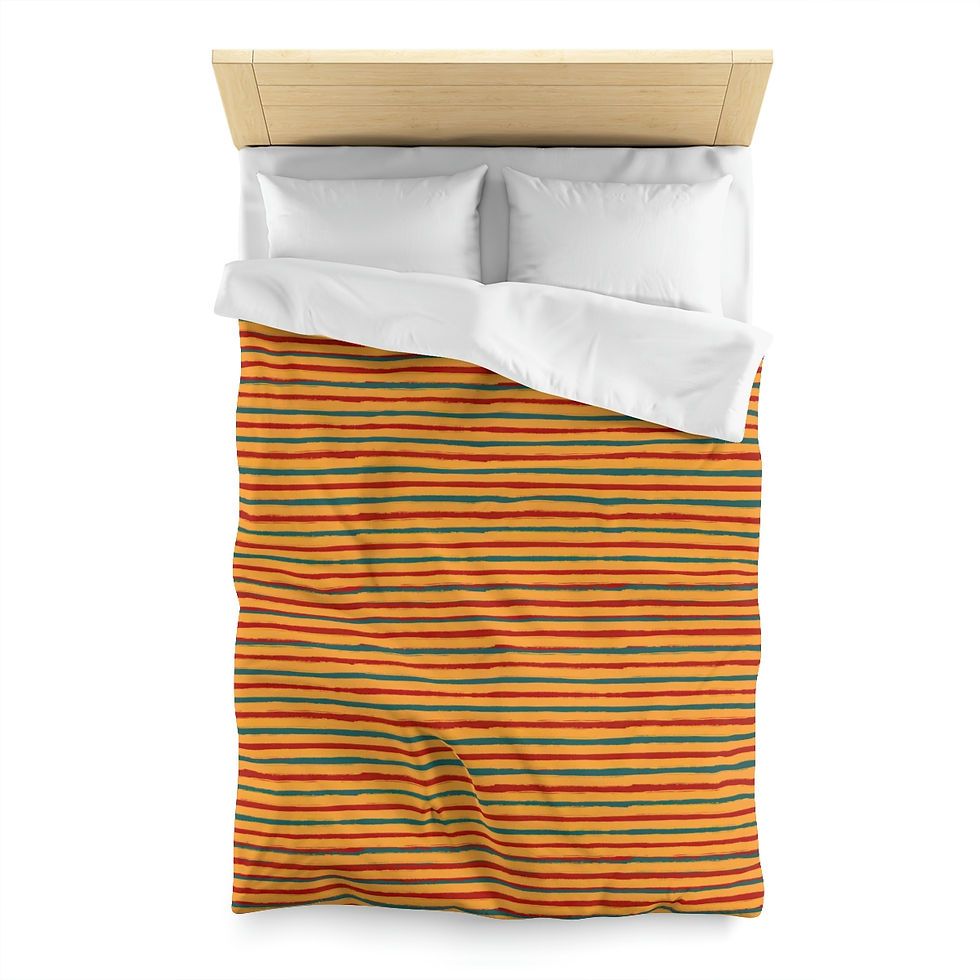 Thumbnail: Summer Stripes Microfiber Duvet Cover