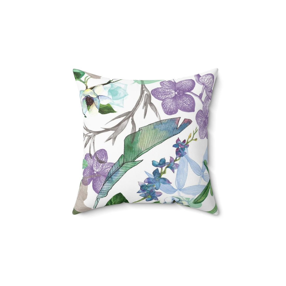 Thumbnail: Tropical Lush Spun Polyester Square Pillow
