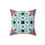 Thumbnail: Lavender Floral  with Motifs Spun Polyester Square Pillow