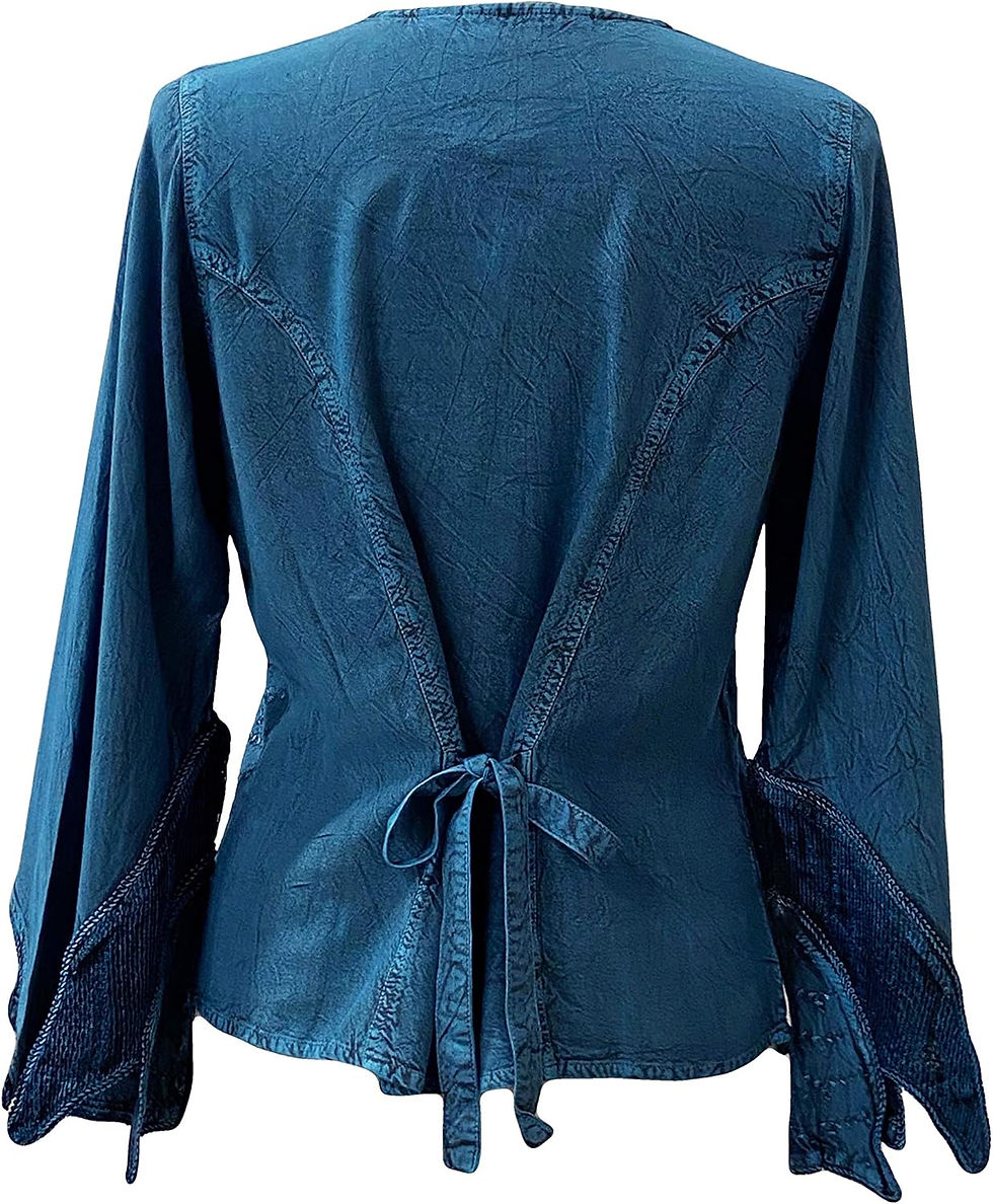 Thumbnail: Women’s 2025 Spring Renaissance Vintage Bohemian Button Down Long Sleeve Blouse