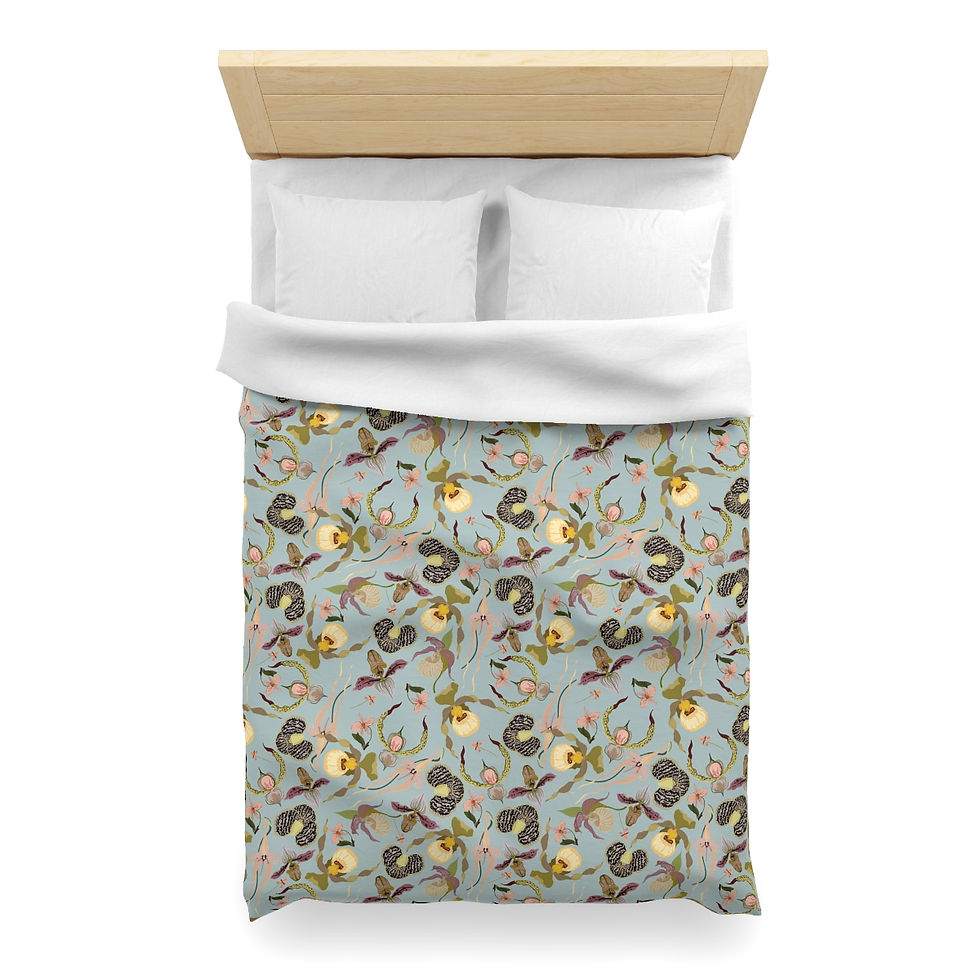 Thumbnail: Iris (Sage) Microfiber Duvet Cover