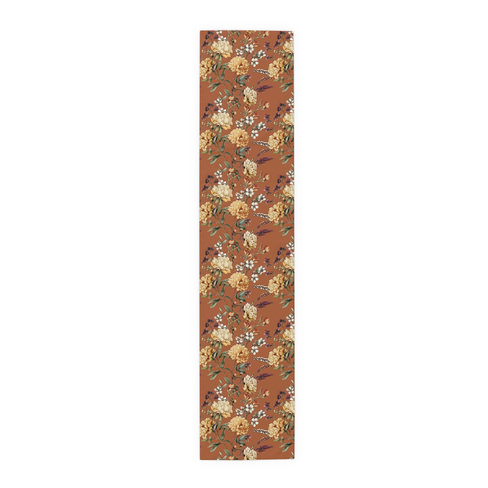 Thumbnail: Floral Table Runner, Rustic Home Decor, Boho Table Linens core Style
