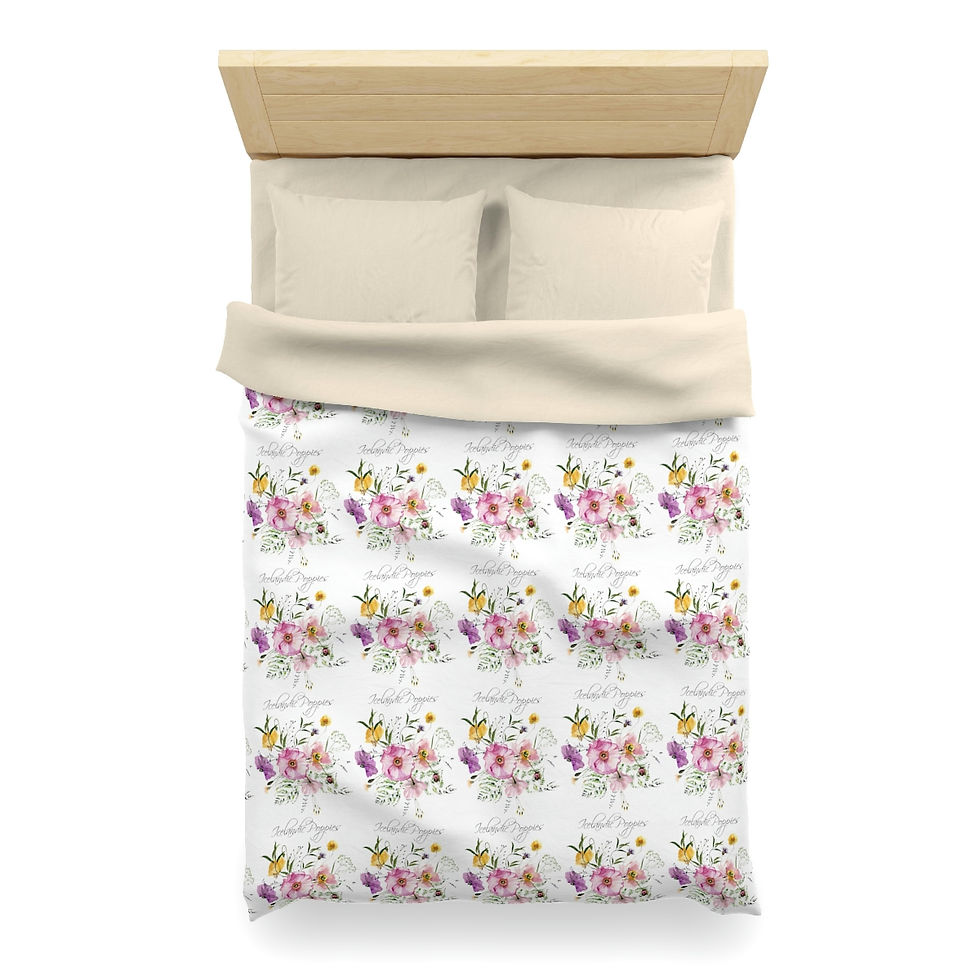 Thumbnail: Flowers Microfiber Duvet Cover