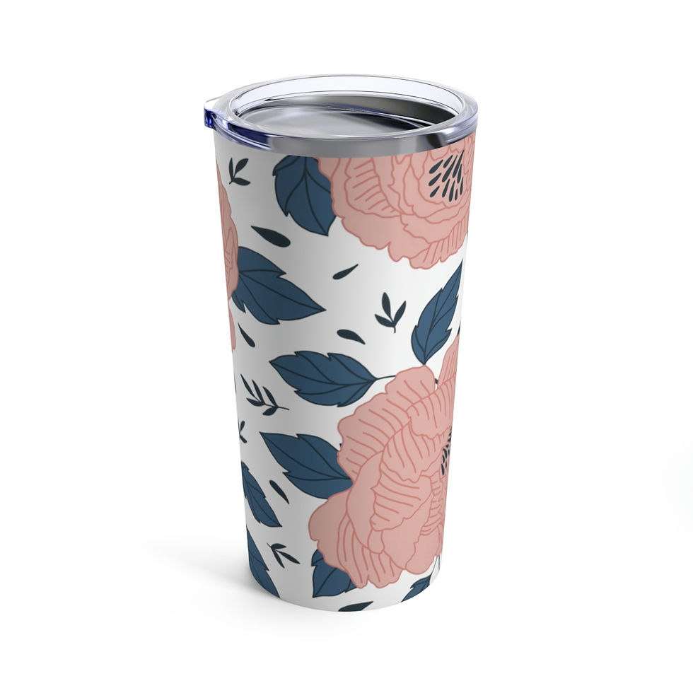 Thumbnail: Pink Flowers  Tumbler 20oz