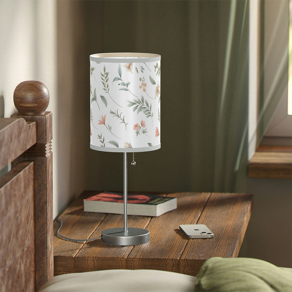 Thumbnail: Delicate Floral Lamp on a Stand, US|CA plug