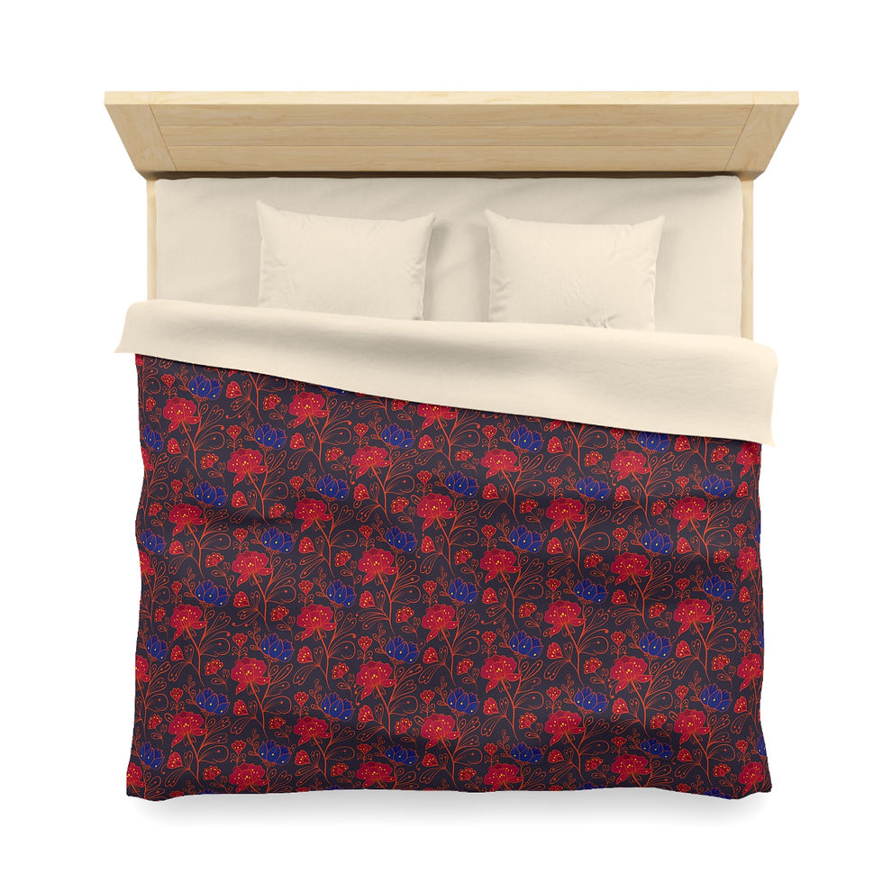 Thumbnail: Barbara Microfiber Duvet Cover, Cozy Bedding, Bohemian Bedroom Decor
