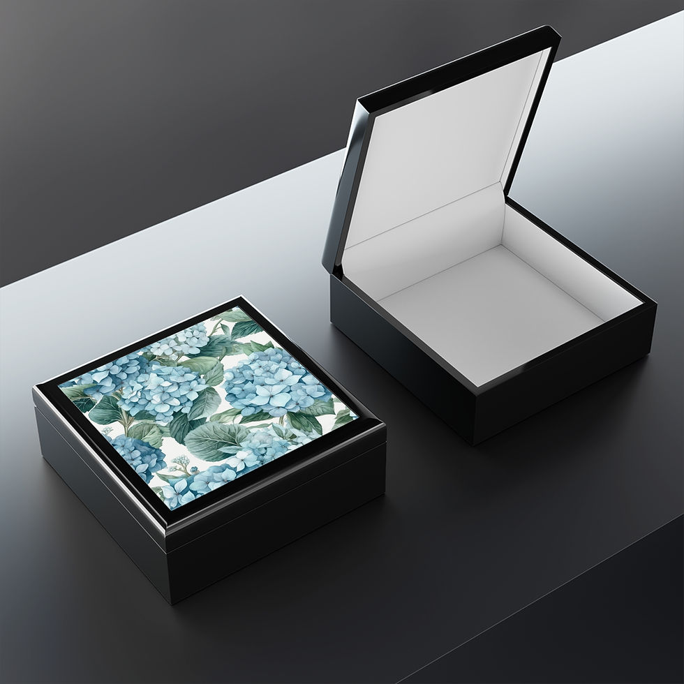 Thumbnail: Blur Hydrangea Jewelry Box - Elegant Storage for Your Treasures