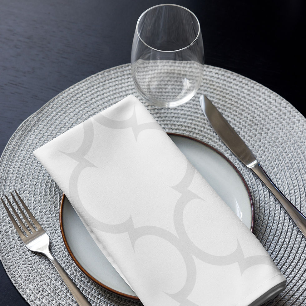 Thumbnail: Bloomsbury (White) Cloth napkin set