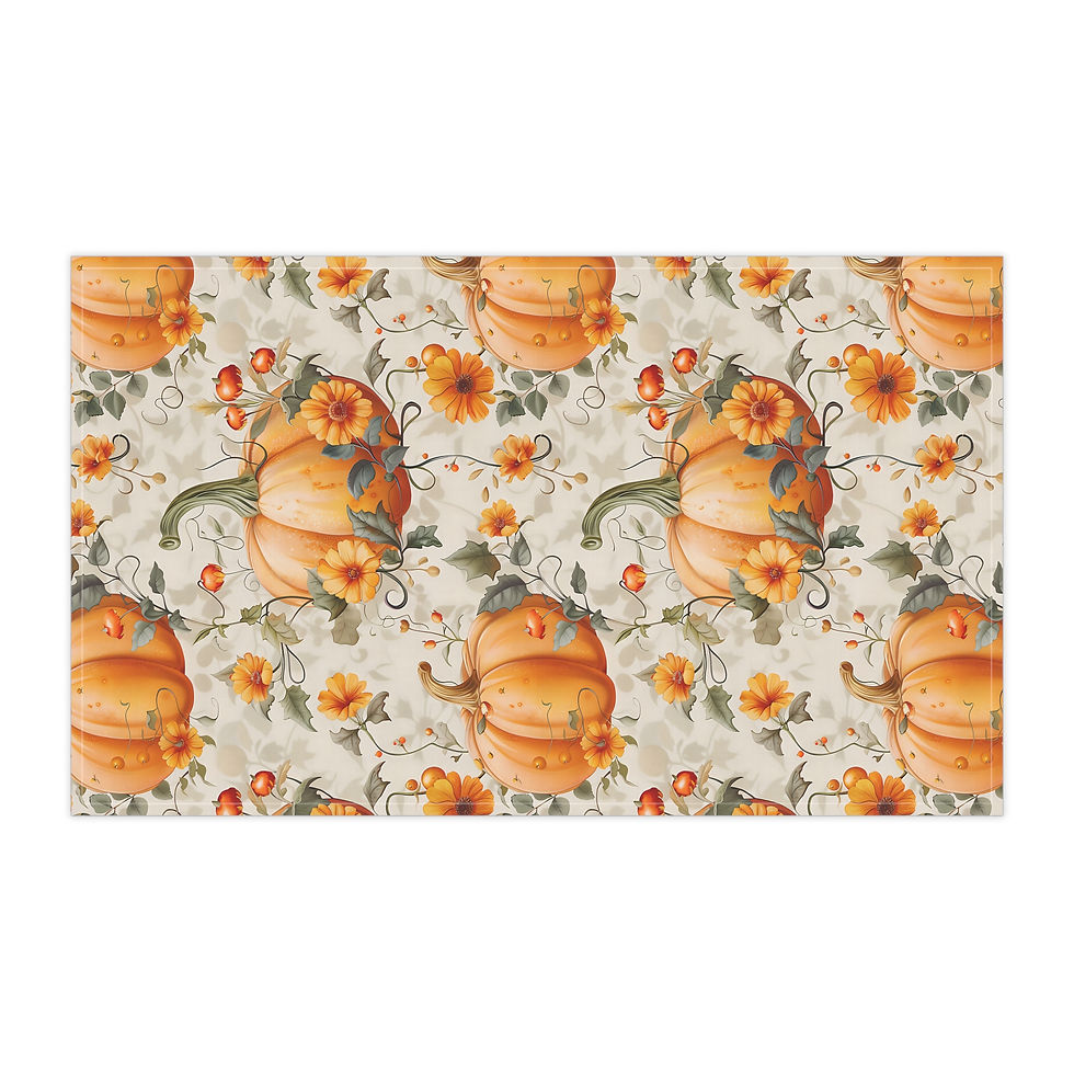 Thumbnail: Autumn Pumpkin Tea Towels | Fall Kitchen Decor