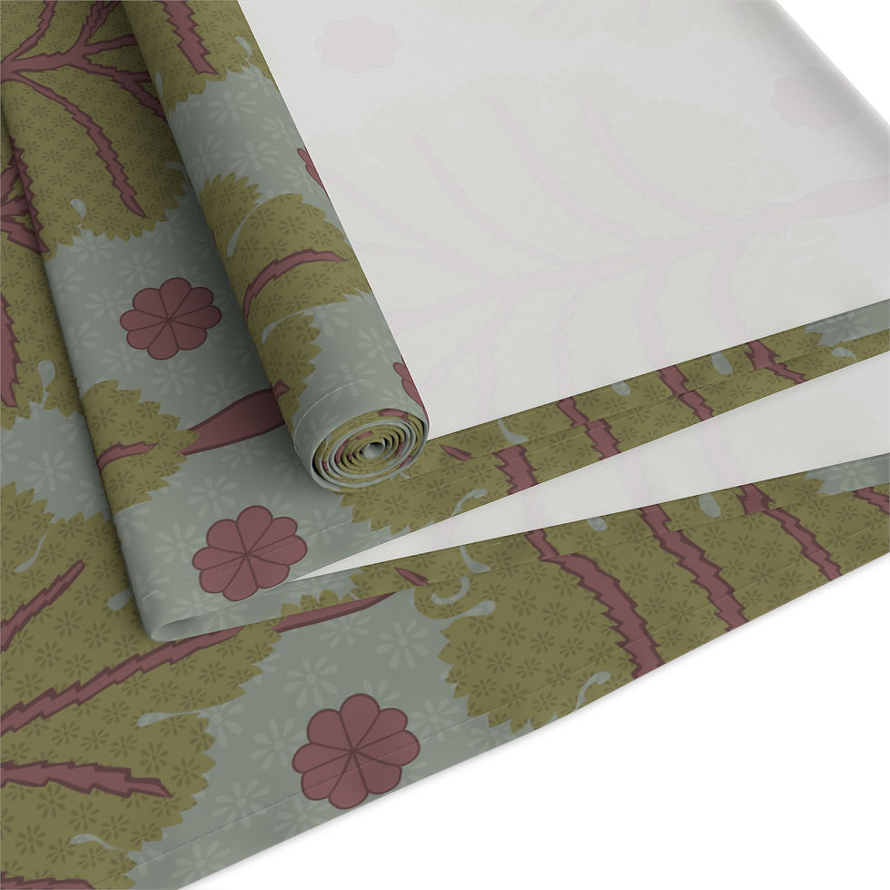 Thumbnail: Botanical Table Runner, Modern Leaf Design for Dining