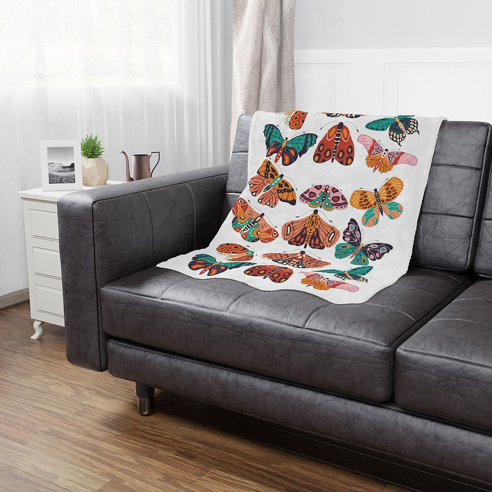 Thumbnail: Butterfly Garden Minky Blanket