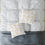 Thumbnail: Golden Reindeer and Stars (white) Spun Polyester Pillow