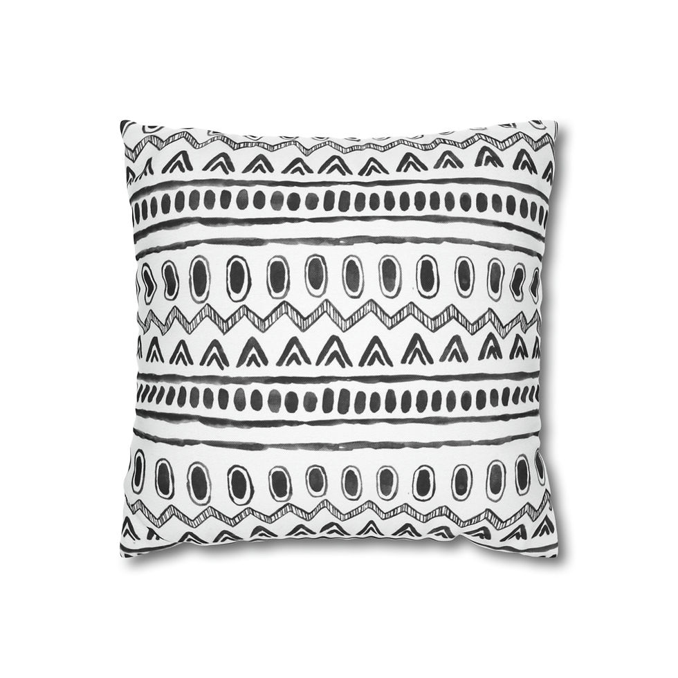 Thumbnail: Circles and Shapes #25 Spun Polyester Square Pillow Case