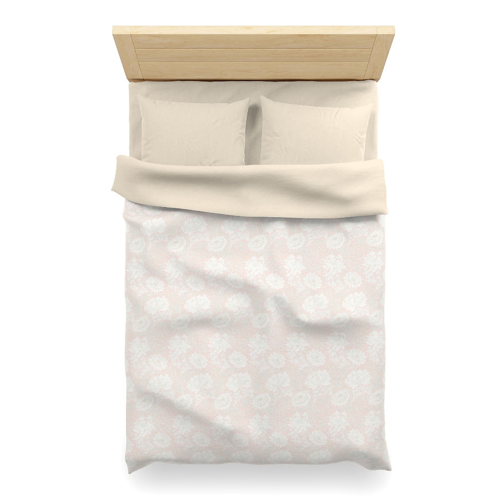 Thumbnail: Morris Pale Pink Microfiber Duvet Cover
