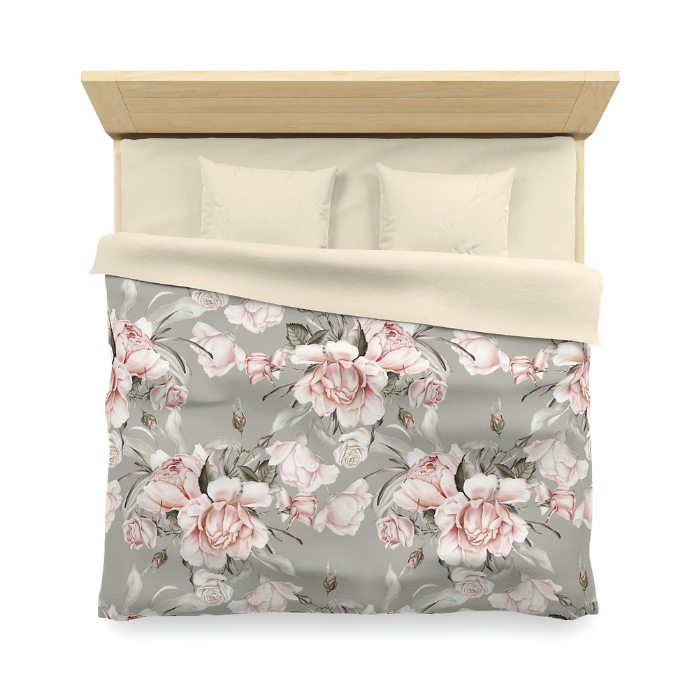 Thumbnail: English Rose (Tan) Microfiber Duvet Cover