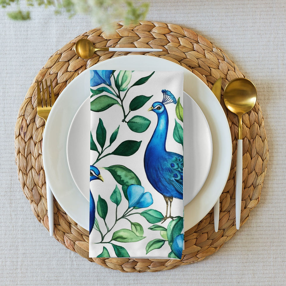 Thumbnail: Peacock Cloth napkin set