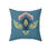 Thumbnail: Mughasa (bluegreen)Spun Polyester Square Pillow