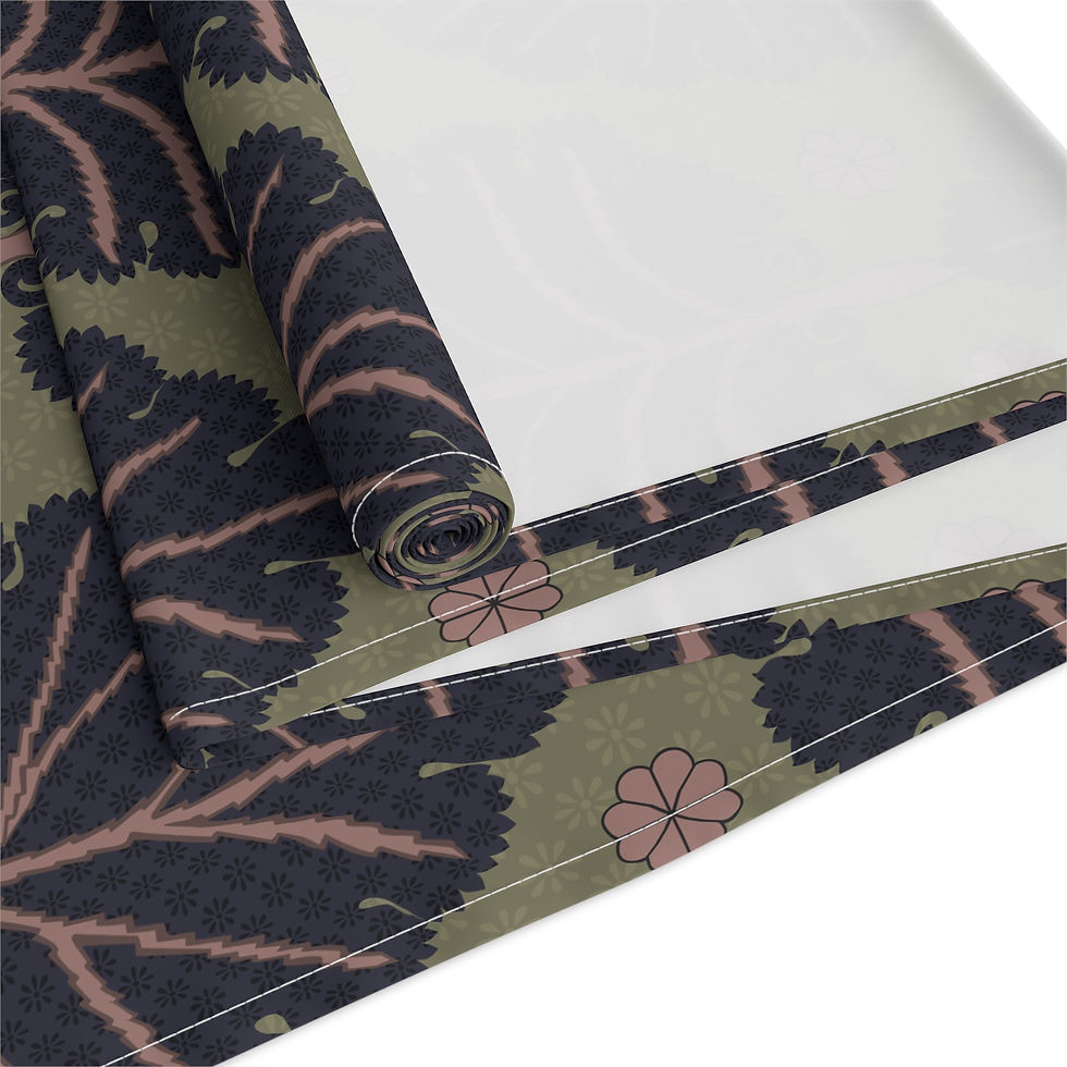 Thumbnail: Elegant Leaf Pattern Table Runner 