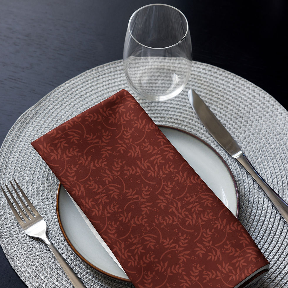Thumbnail: Morris Bordeaux  Cloth napkin set