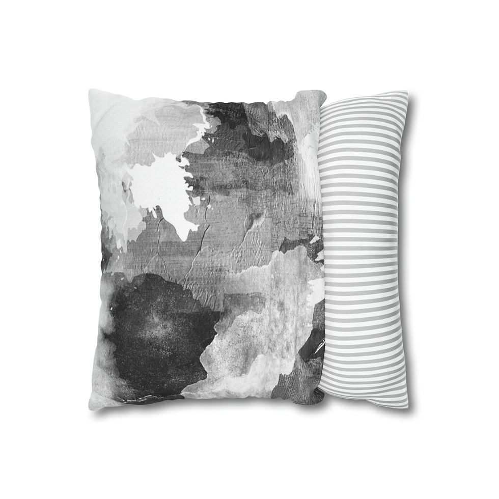 Thumbnail: Abstract Natural 4 Spun Polyester Square Pillow Case