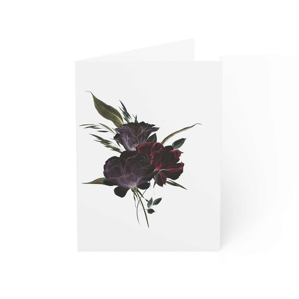 Thumbnail: Dark Blooms Greeting Cards (1, 10, 30, and 50pcs)