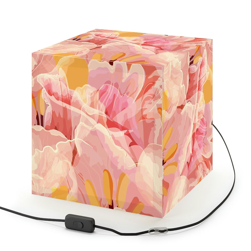 Thumbnail: Beautiful Watercolor Irises Light Cube Lamp