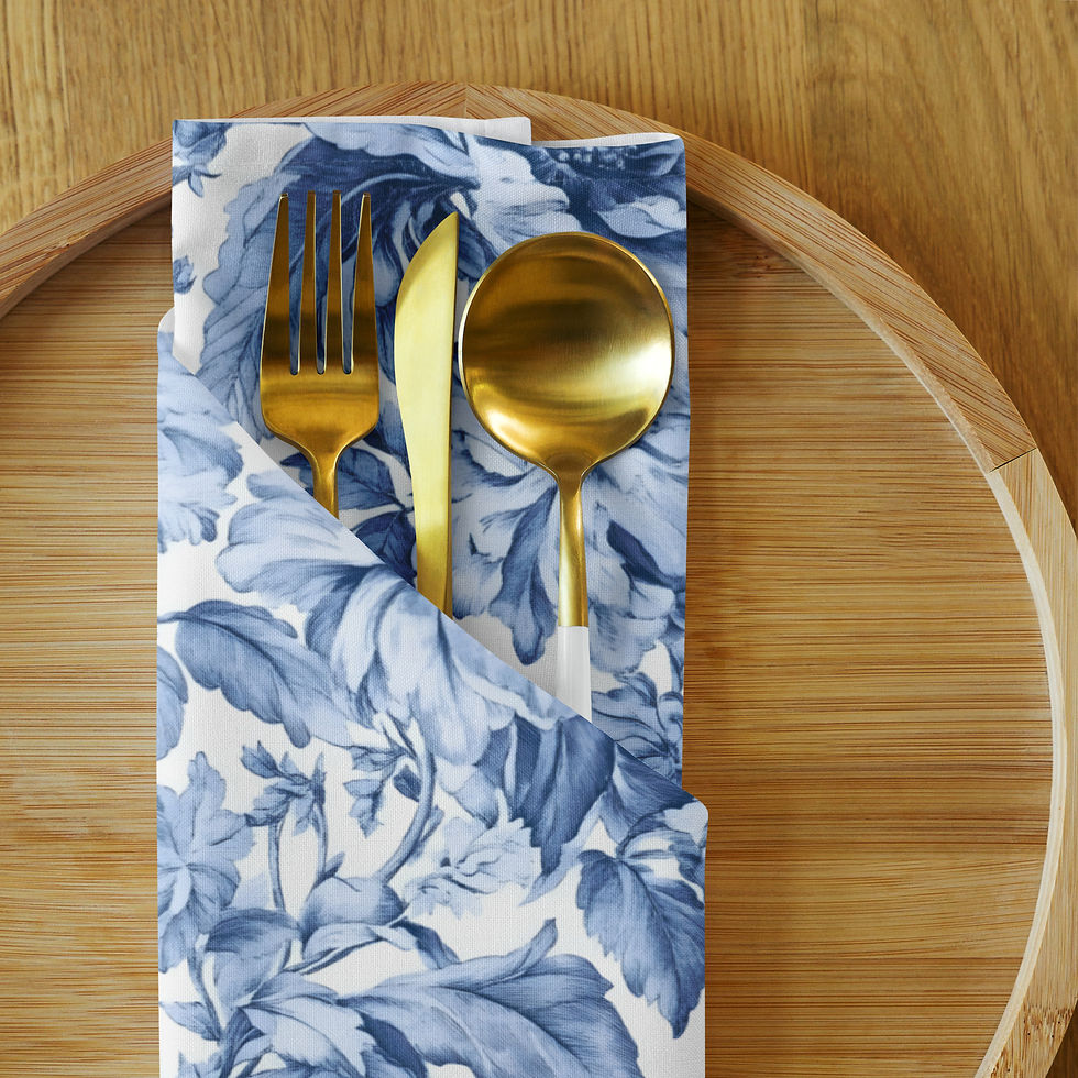 Thumbnail: Toile de Jouy Cloth napkin set