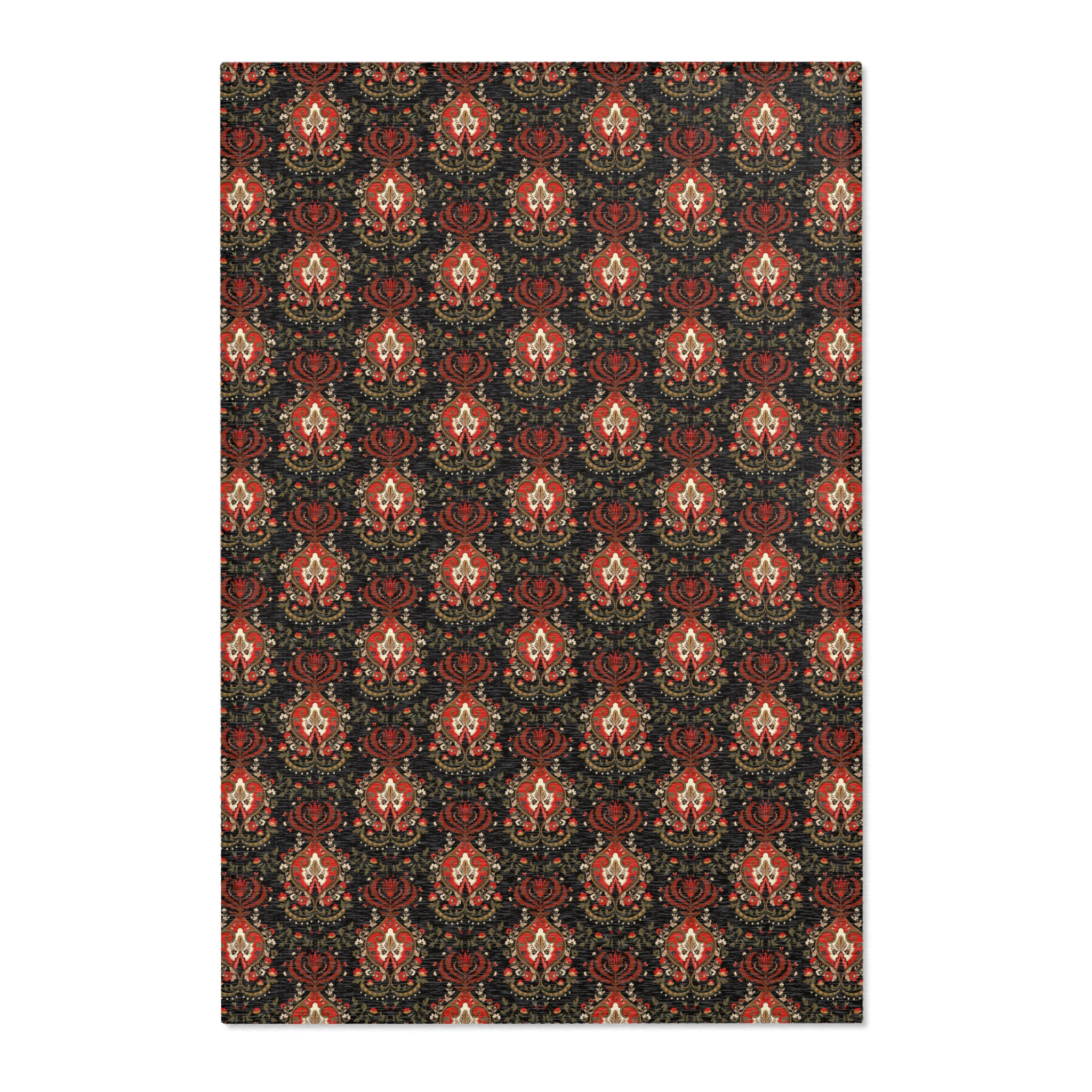 India Elegant Floral Area Rug - Bohemian Home Decor for Cozy Spaces